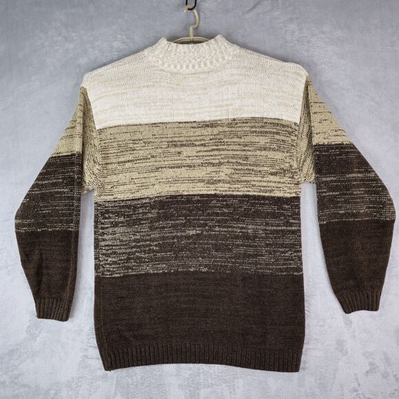 Bare Fox Urban Gear Sweater Mens XL Grandpacore Knit Soft Acrylic Brown - Picture 2 of 6